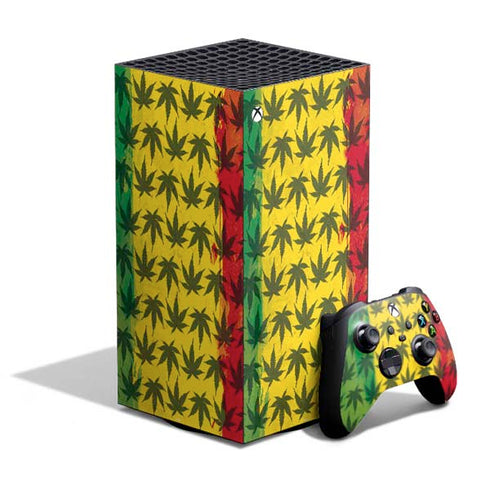 Marijuana Rasta Pattern XBox Series X Digital Edition Bundle Skin