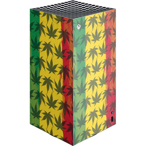 Marijuana Rasta Pattern XBox Series X Digital Edition Console Skin