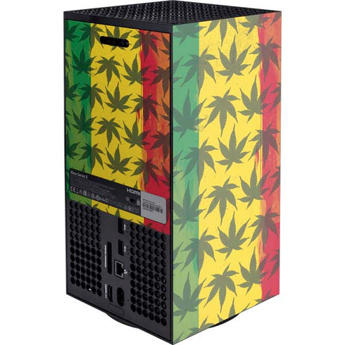 Marijuana Rasta Pattern XBox Series X Digital Edition Console Skin