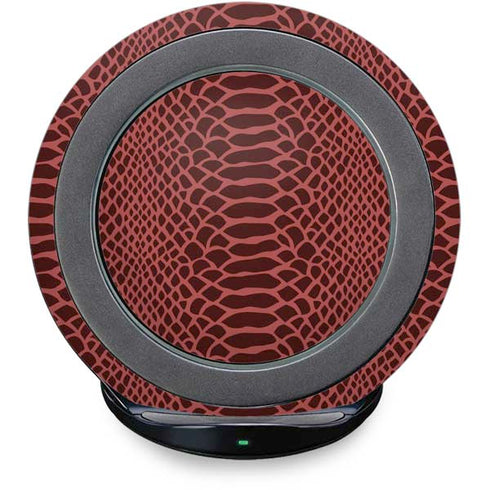 Marsala Snake Skin Fast Charge Wireless Charging Stand Skin