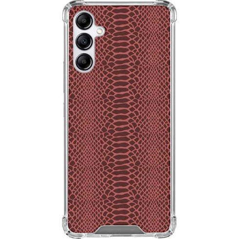 Marsala Snake Skin Gabb Phone 4 Clear Case