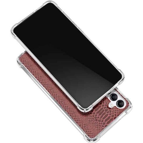 Marsala Snake Skin Galaxy A16 5G Clear Case