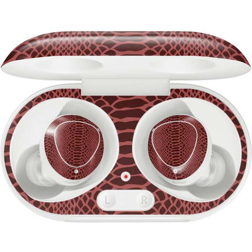 Marsala Snake Skin Galaxy Buds Plus Skin