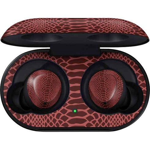 Marsala Snake Skin Galaxy Buds Skin
