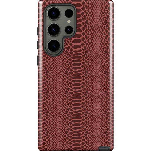 Marsala Snake Skin Galaxy S23 Ultra Pro Case