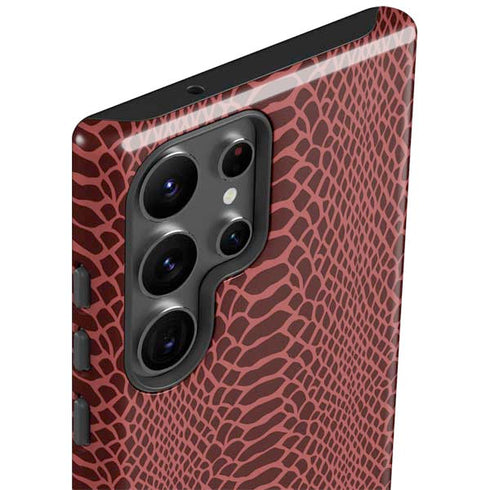 Marsala Snake Skin Galaxy S23 Ultra Pro Case
