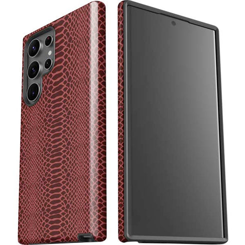 Marsala Snake Skin Galaxy S23 Ultra Pro Case