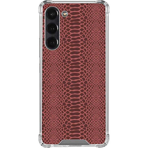 Marsala Snake Skin Galaxy S24 FE Clear Case