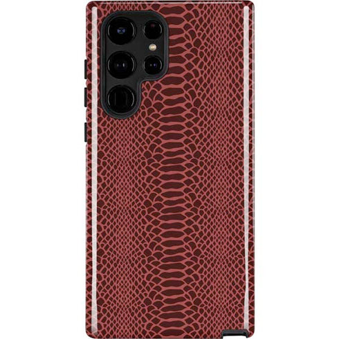 Marsala Snake Skin Galaxy Cases