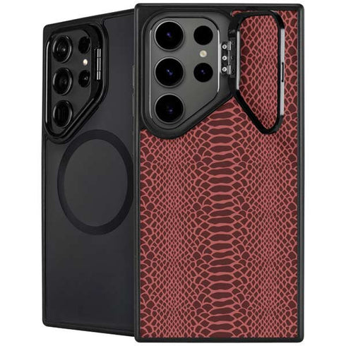 Marsala Snake Skin Galaxy Cases
