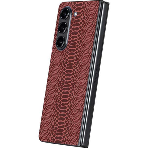 Marsala Snake Skin Galaxy Z Fold5 5G Skin