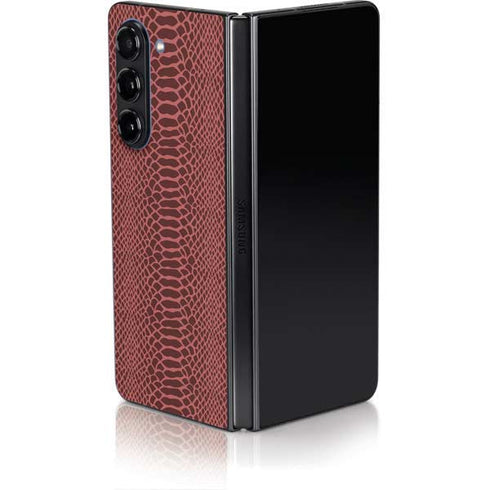 Marsala Snake Skin Galaxy Z Fold5 5G Skin