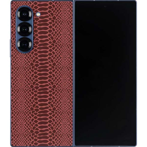 Marsala Snake Skin Galaxy Z Fold6 Skin