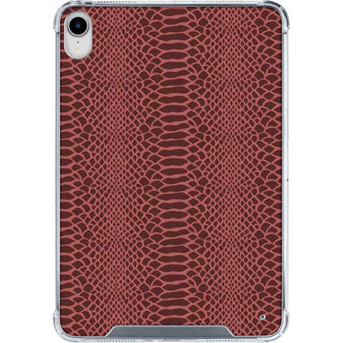 Marsala Snake Skin iPad 11th Gen (2025) Clear Case