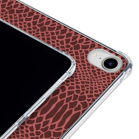 Marsala Snake Skin iPad 11th Gen (2025) Clear Case