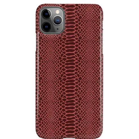 Marsala Snake Skin iPhone Cases