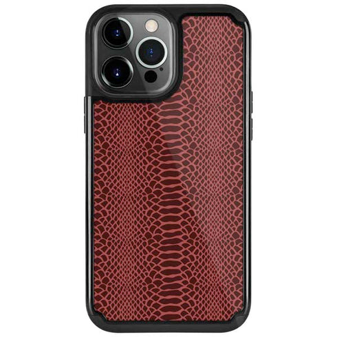 Marsala Snake Skin iPhone Cases