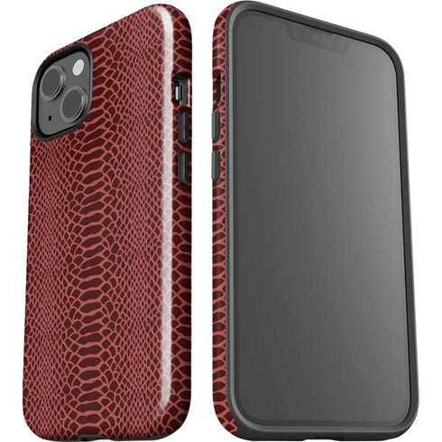 Marsala Snake Skin iPhone 15 Impact Case