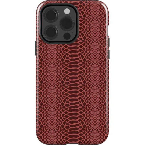 Marsala Snake Skin iPhone 15 Pro Impact Case