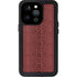 Marsala Snake Skin iPhone 15 Pro Waterproof Case