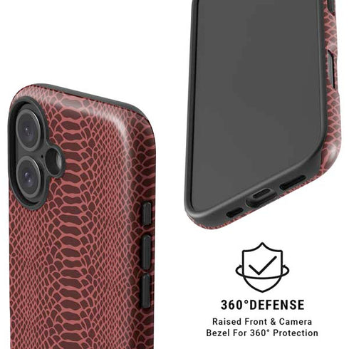 Marsala Snake Skin iPhone 16 Magsafe Impact Case