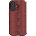 Marsala Snake Skin iPhone 16 Plus Impact Case