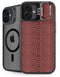 Marsala Snake Skin iPhone 16 Plus Kickstand Case