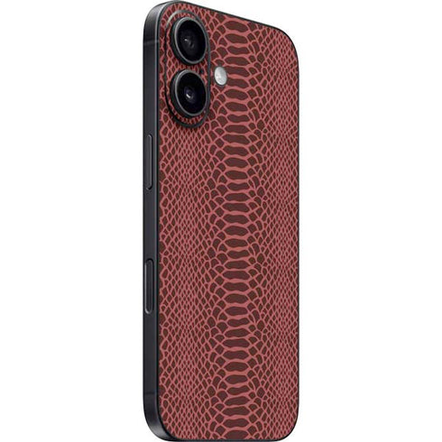 Marsala Snake Skin iPhone 16 Plus Skin