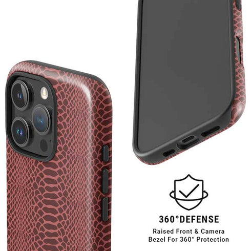 Marsala Snake Skin iPhone 16 Pro Magsafe Impact Case