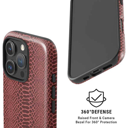 Marsala Snake Skin iPhone 16 Pro Max Magsafe Impact Case