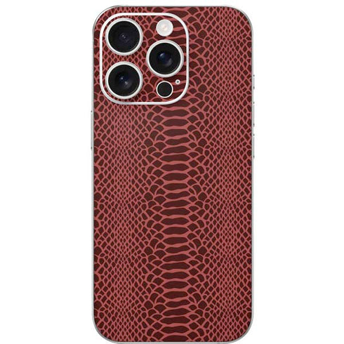 Marsala Snake Skin iPhone 16 Pro Skin