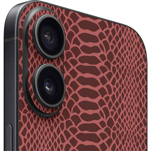 Marsala Snake Skin iPhone 16 Skin