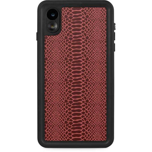 Marsala Snake Skin iPhone Cases