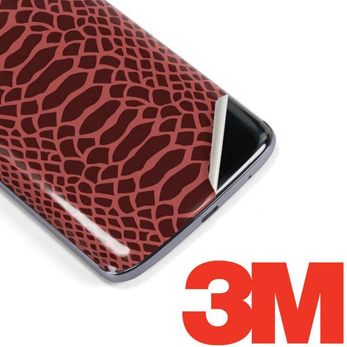 Marsala Snake Skin Moto E5 Plus Skin