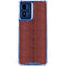 Marsala Snake Skin Moto G 5G (2024) Clear Case