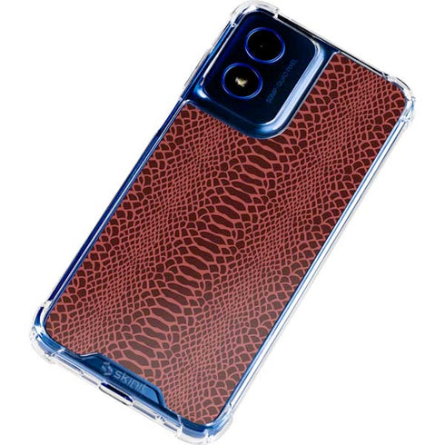 Marsala Snake Skin Moto G 5G (2024) Clear Case