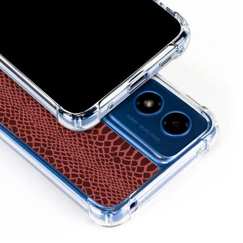 Marsala Snake Skin Moto G 5G (2024) Clear Case