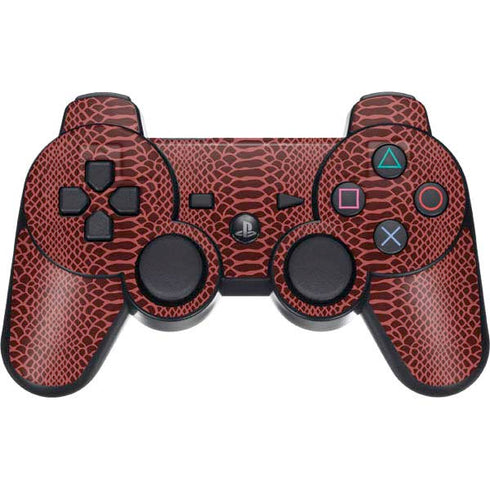 Marsala Snake Skin PS3 Dual Shock wireless controller Skin