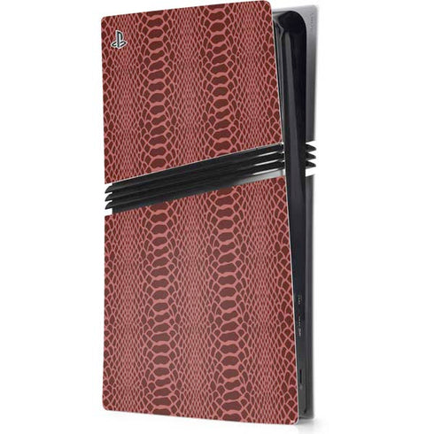 Marsala Snake Skin PlayStation PS5 Skins