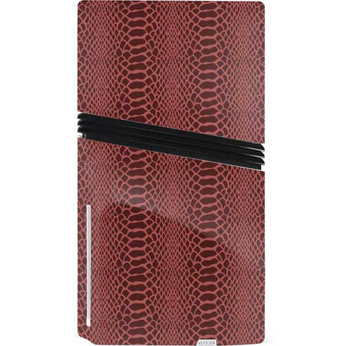 Marsala Snake Skin PS5 Pro Disk Console Skin