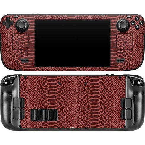 Marsala Snake Skin Steam Deck Handheld Gaming Computer OLED Skin