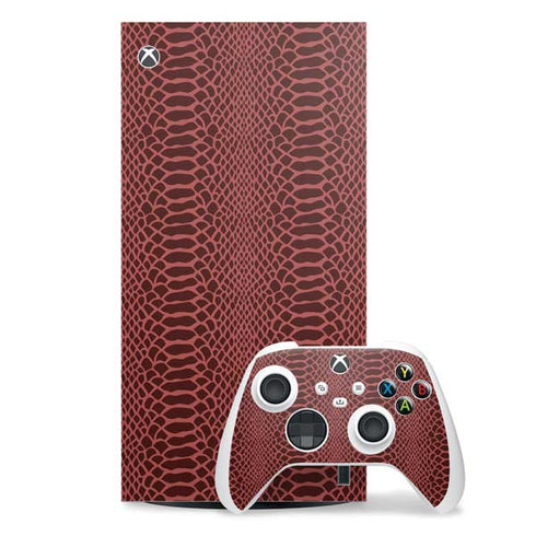 Marsala Snake Skin Xbox Series X Skins