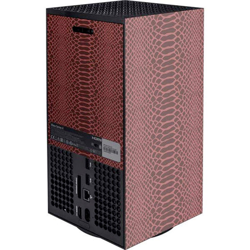 Marsala Snake Skin XBox Series X Digital Edition Console Skin
