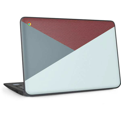 Marsala Triangle Shapes HP Chromebook Skin