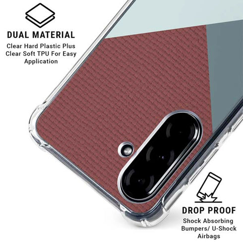 Marsala Triangle Shapes Galaxy A36 5G Clear Case