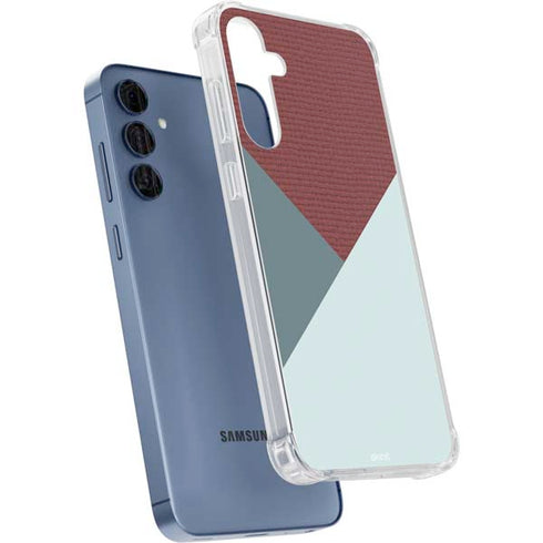 Marsala Triangle Shapes Galaxy A55 5G Clear Case