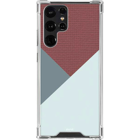 Marsala Triangle Shapes Galaxy S23 Ultra Clear Case