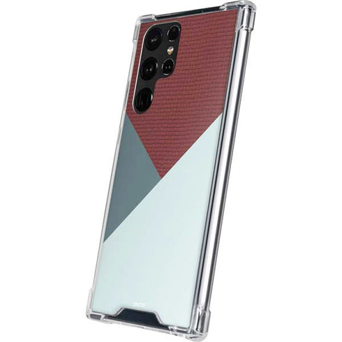 Marsala Triangle Shapes Galaxy S23 Ultra Clear Case
