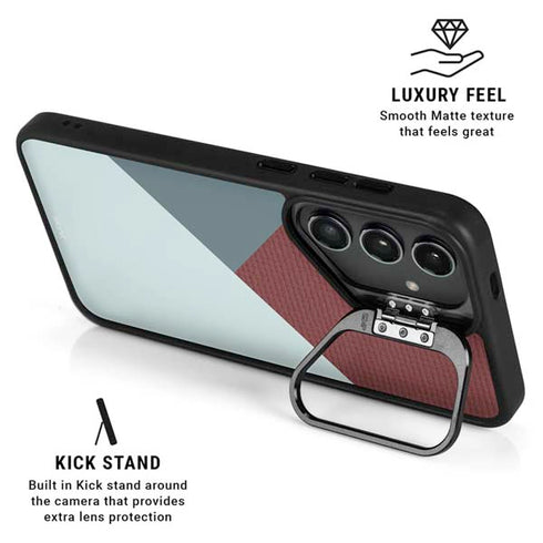 Marsala Triangle Shapes Galaxy S24 FE Kickstand Case
