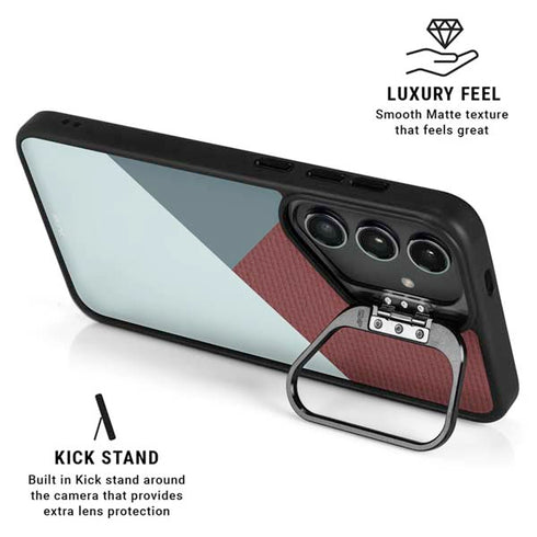 Marsala Triangle Shapes Galaxy S25 Kickstand Case